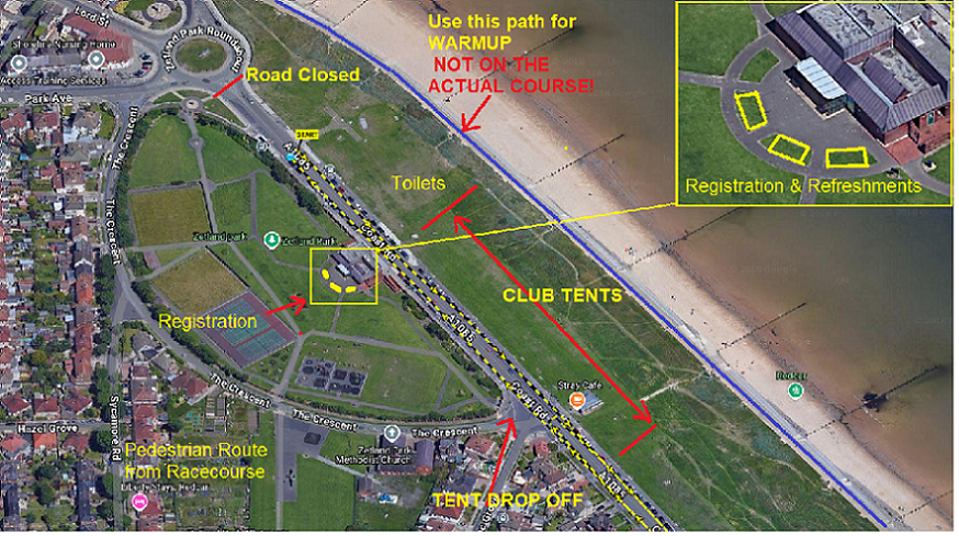 Zetland Park Relays Site plan